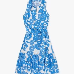 Kate Spade White and Blue Textured Dress